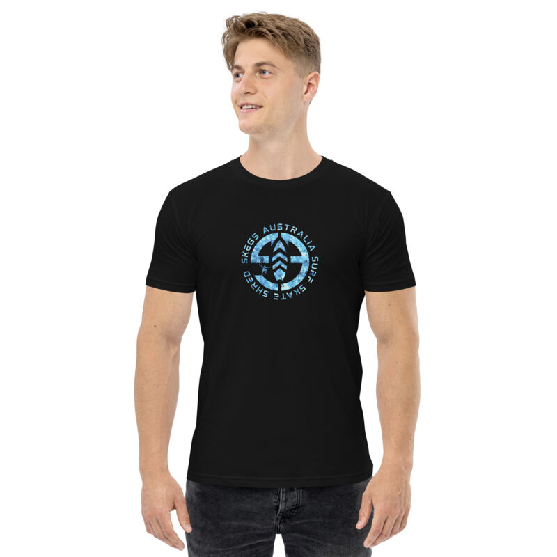 Skegs Australia Surf Skate Shred - Blue Icon Tee Thumbnail